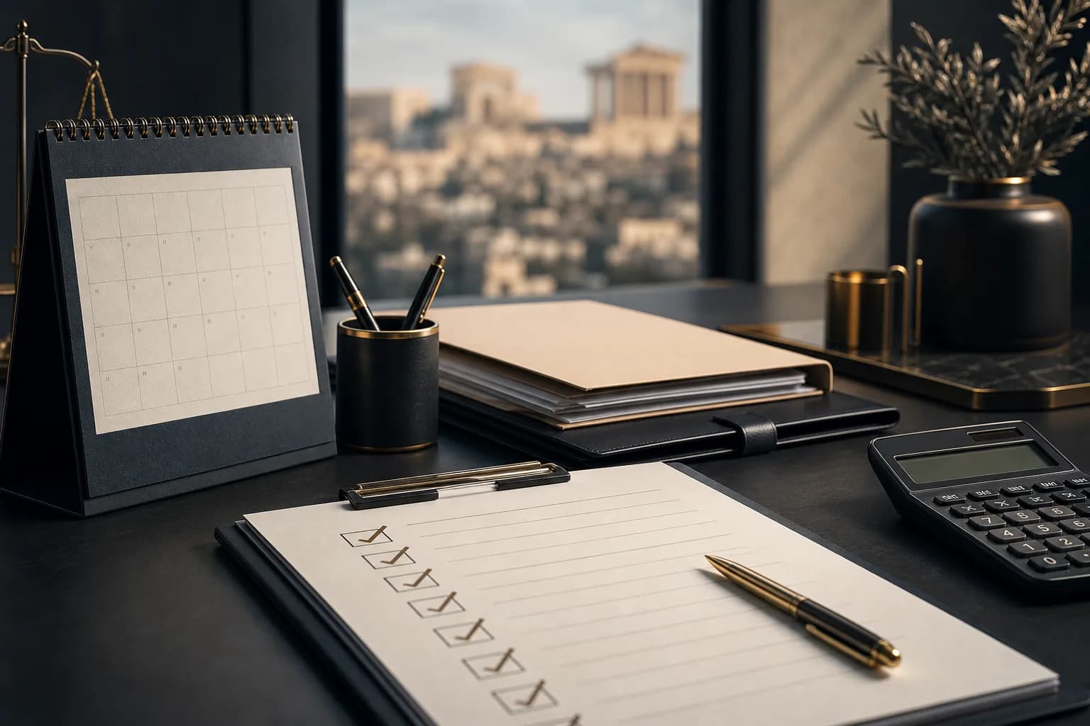 تقويم وملف سجلات يرمزان إلى احتساب الإجازة السنوية وبدلها في علاقة العمل