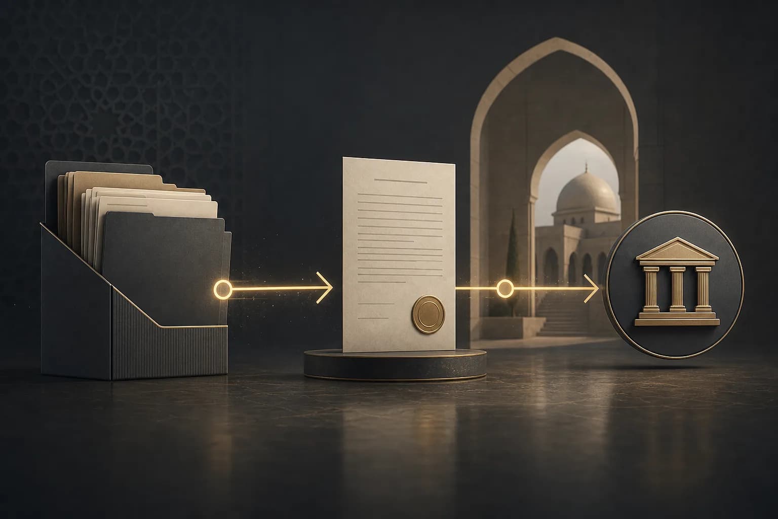 ملف تنفيذ ووثيقة رسمية ورمز مالي توضح فكرة حجز أموال المدين لدى الغير في الأردن
