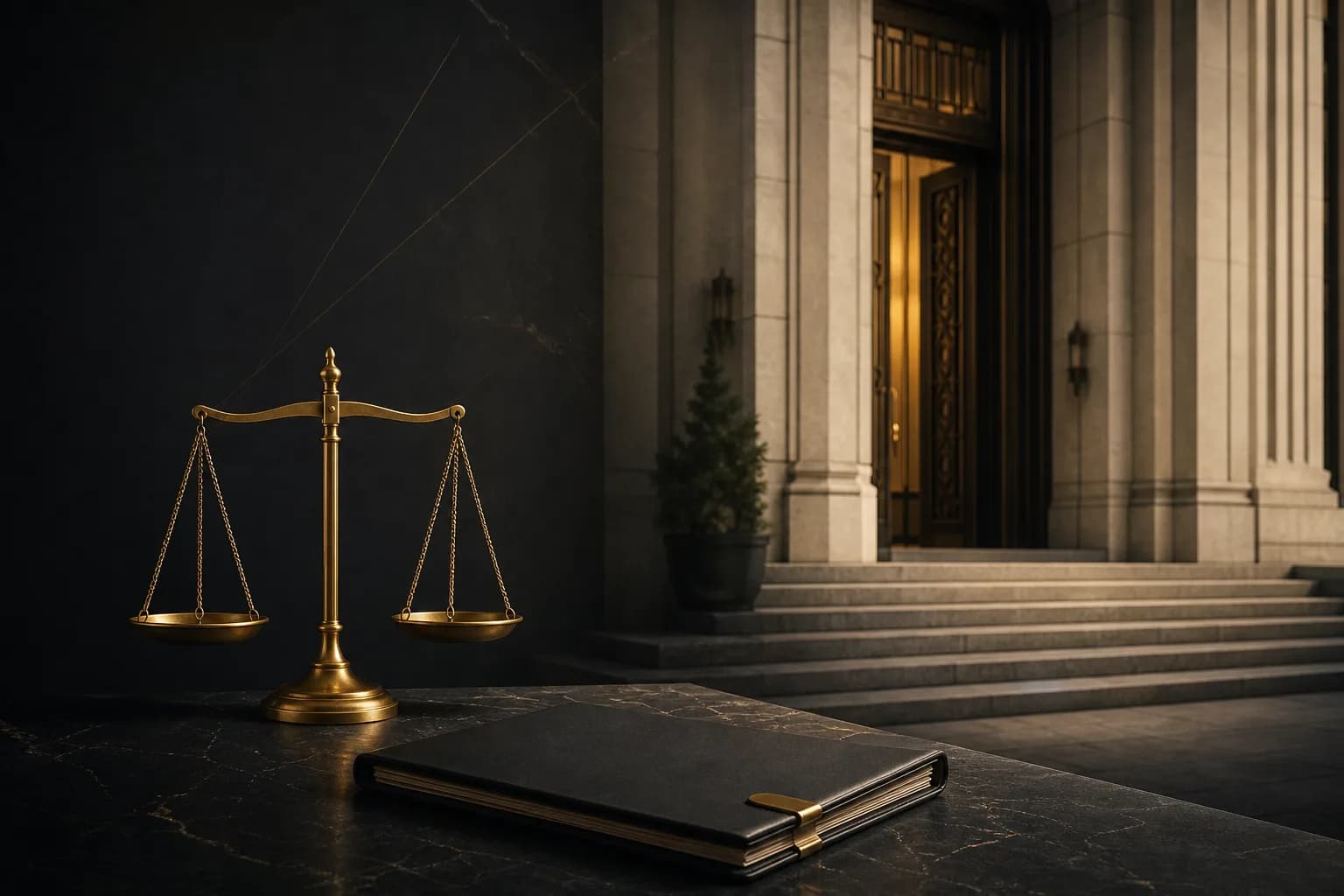 مشهد قانوني رمزي يوضح إخلاء السبيل بالكفالة أمام محكمة في الأردن
